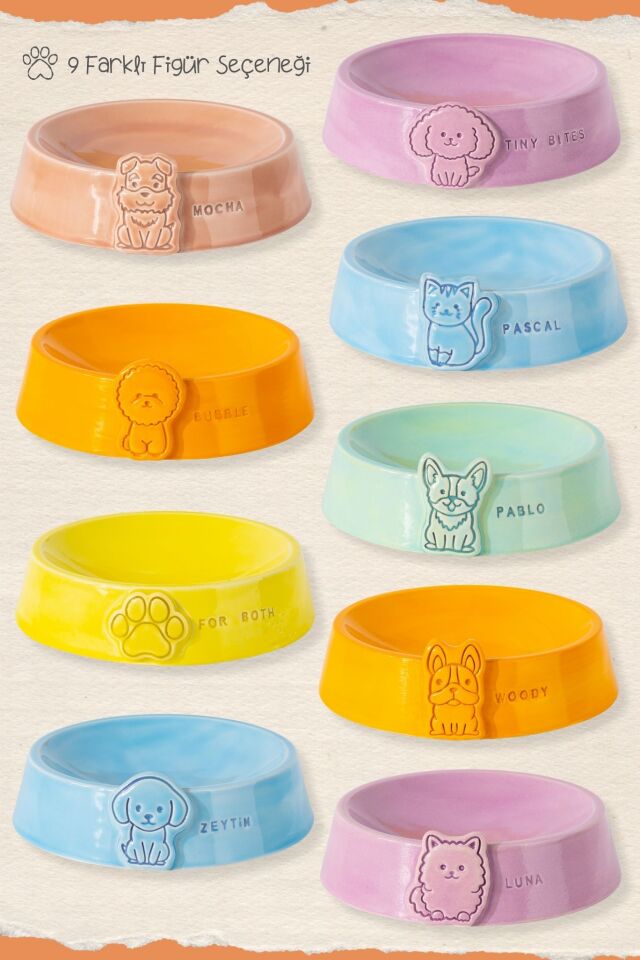 Kişiselleştirilebilir Seramik Mama Kabı